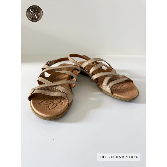 b.o.c. Born Concept Shoes - b.o.c. Altheda Strappy Sandal Womens Boho Comfort Slingback Tan Size 8